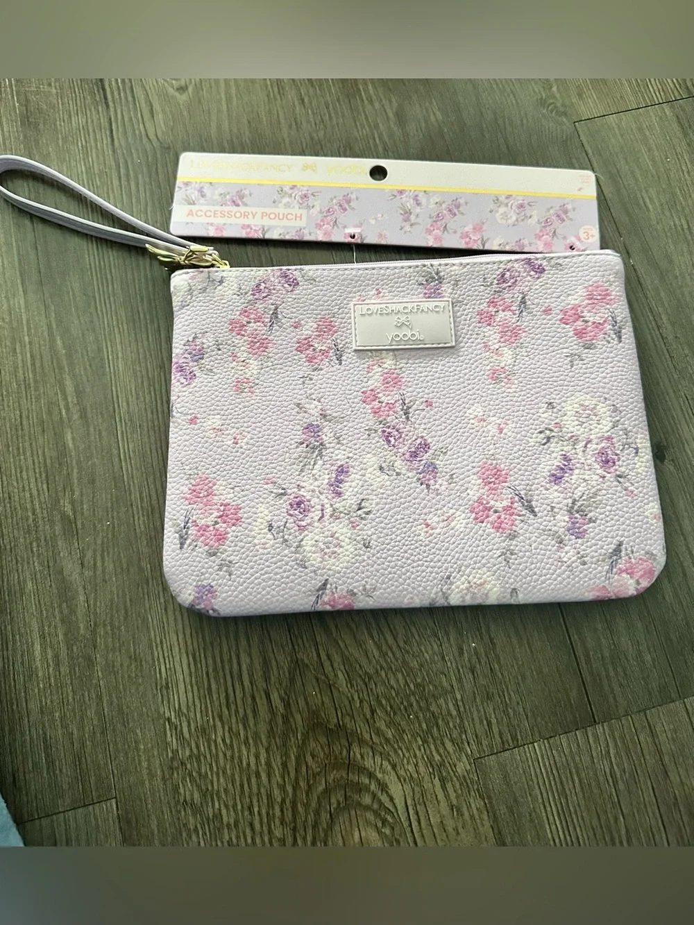 💜🎯 LoveShackFancy x Target Yoobi Happy Thoughts Pencil Case with Strap Hibiscus